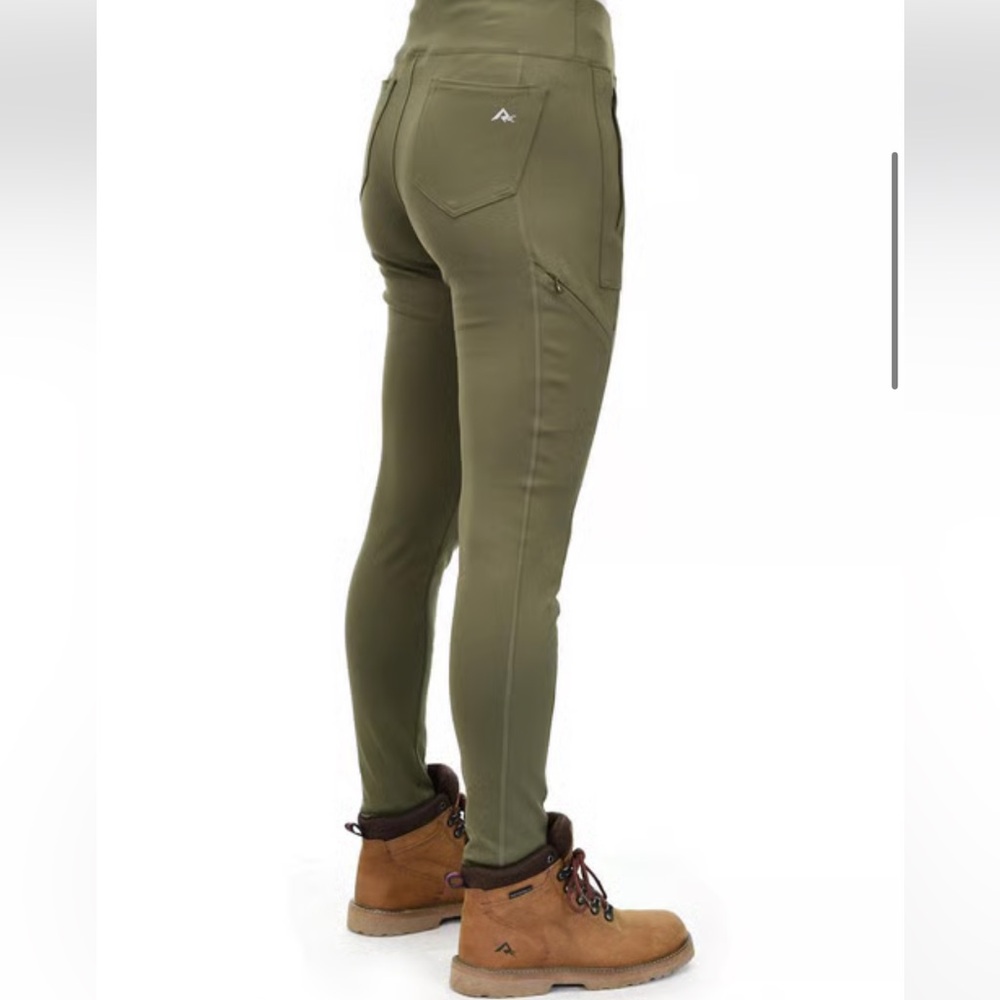 Olive Green ridge cut women’s straight legging style pants size medium work - Picture 2 of 10